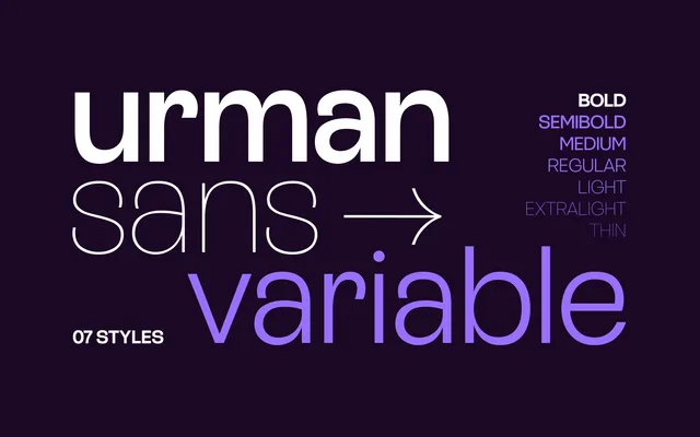 Urman Sans specimen from Bolditalic