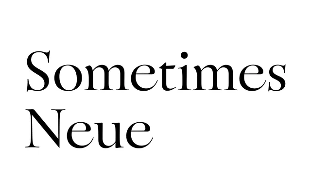 Sometimes Neue specimen from Boulevard LAB
