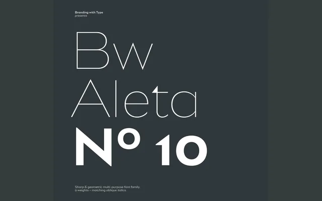 Bw Aleta Nº 10 specimen from Branding with Type