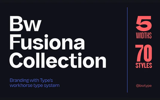 Bw Fusiona specimen from Branding with Type