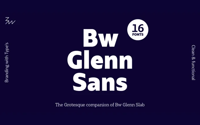Bw Glenn Sans specimen from Branding with Type