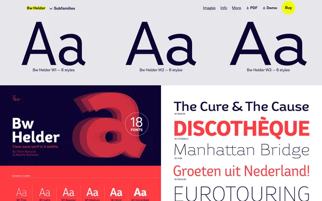 Bw Helder specimen from Branding with Type