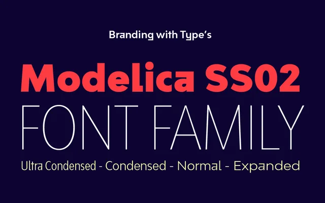 Bw Modelica SS02 specimen from Branding with Type