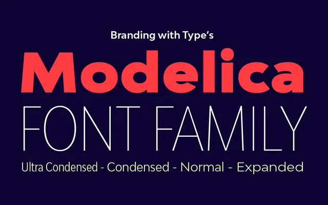 Bw Modelica specimen from Branding with Type