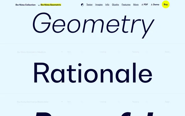 Bw Nista Geometric specimen from Branding with Type