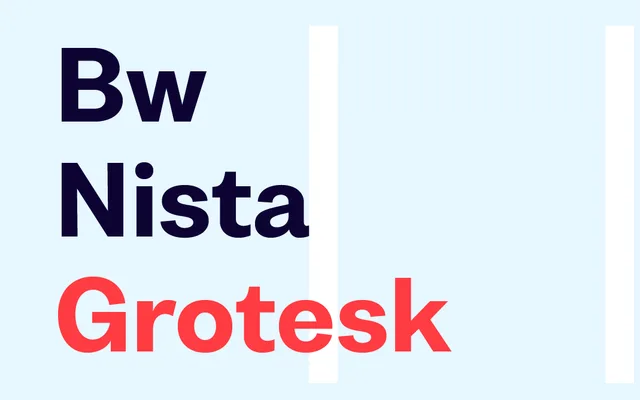 Bw Nista Grotesk specimen from Branding with Type