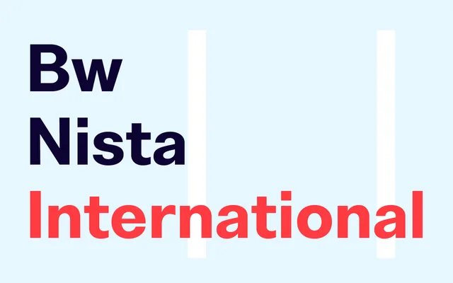 Bw Nista International specimen from Branding with Type