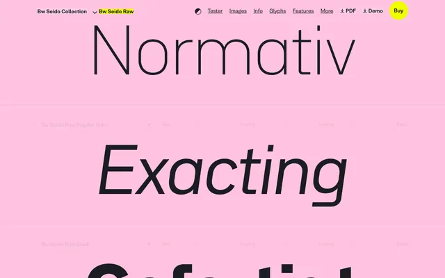 Bw Seido Raw specimen from Branding with Type