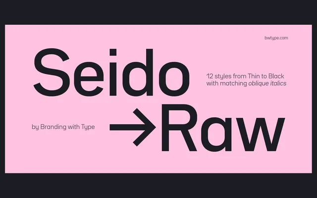 Bw Seido Raw specimen from Branding with Type
