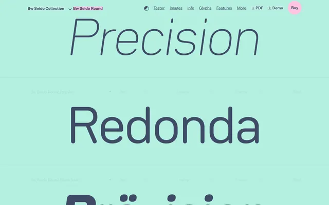 Bw Seido Round specimen from Branding with Type