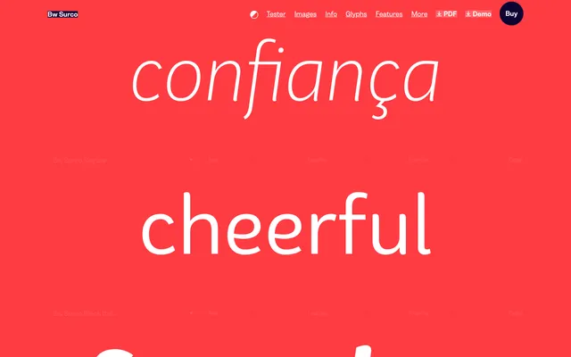 Bw Surco specimen from Branding with Type