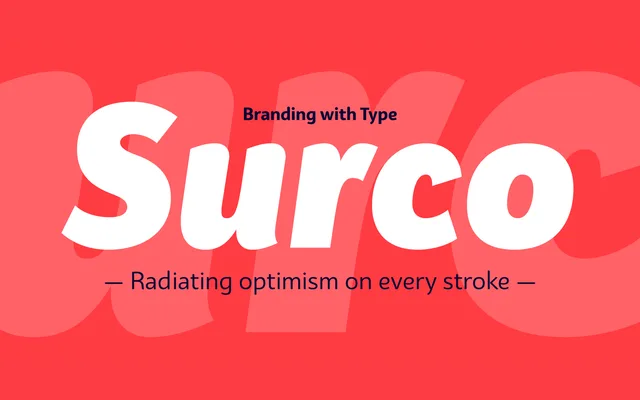 Bw Surco specimen from Branding with Type