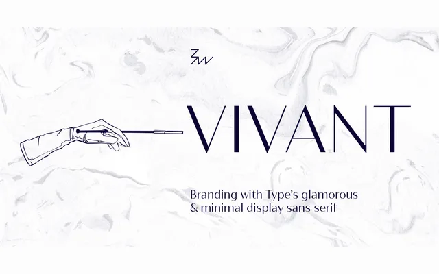 Bw Vivant specimen from Branding with Type