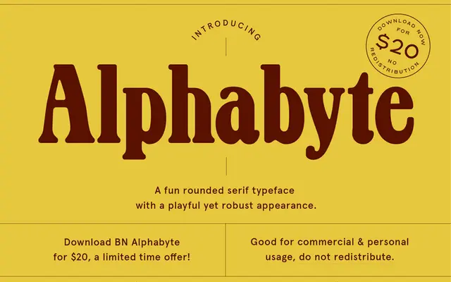 BN Alphabyte specimen from Brandon Nickerson