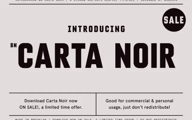 BN Carta Noir specimen from Brandon Nickerson