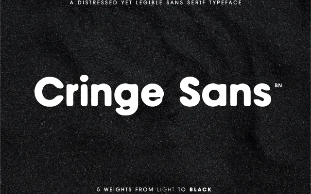 BN Cringe Sans specimen from Brandon Nickerson
