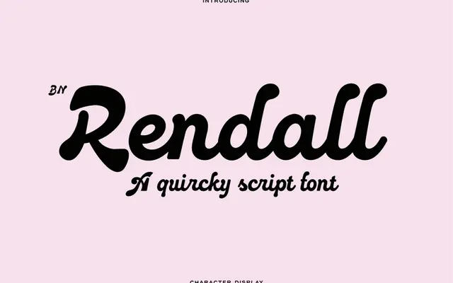 BN Rendall Script specimen from Brandon Nickerson