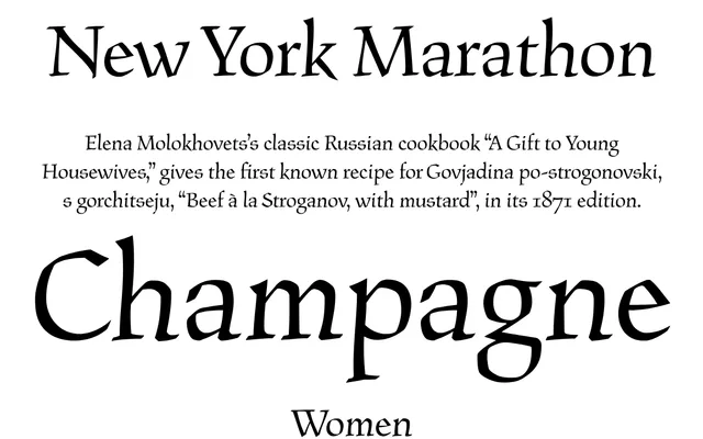 BC Parlament specimen from Briefcase Type Foundry