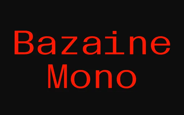 BST Bazaine Mono specimen from British Standard Type