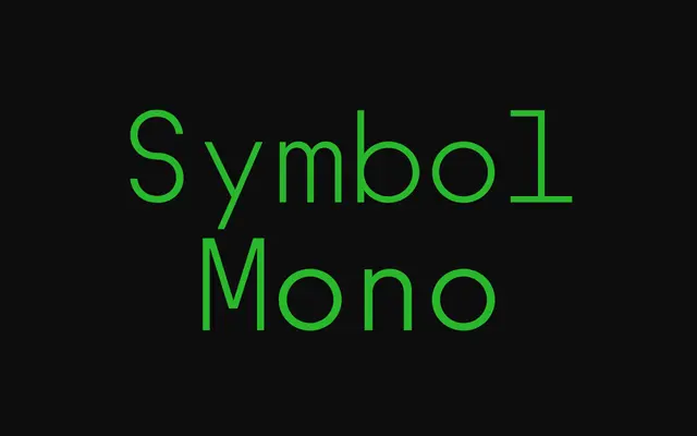 BST Symbol Mono specimen from British Standard Type