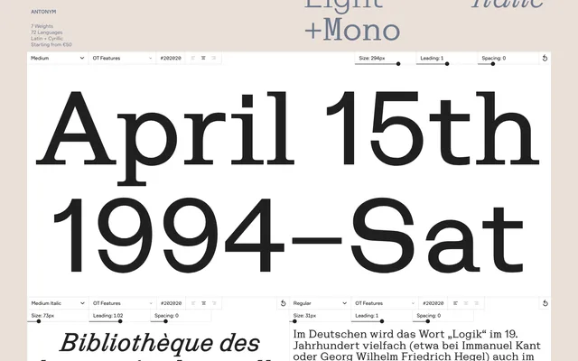 Antonym specimen from Brownfox