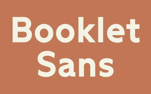 Booklet Sans specimen from Brownfox