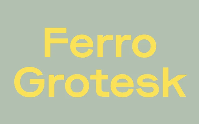 Ferro Grotesk specimen from Brownfox