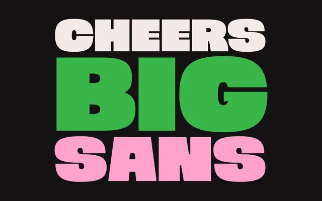 Cheers Big Sans specimen from BTYPE