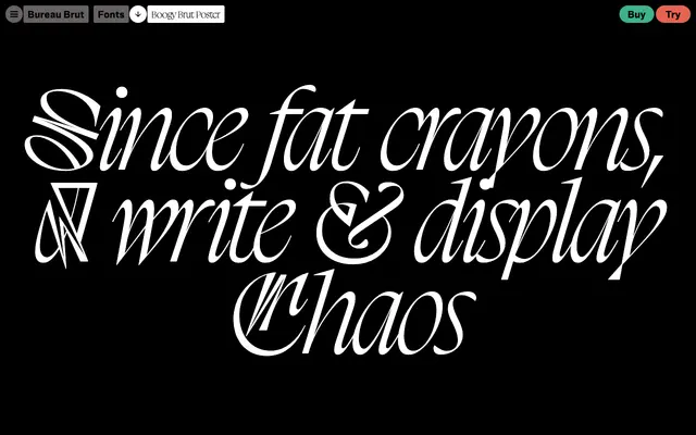 Boogy Brut Poster specimen from Bureau Brut