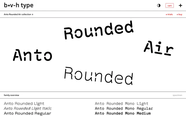 Anto Rounded Air specimen from b•v-h type