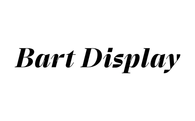 Bart Display specimen from b•v-h type