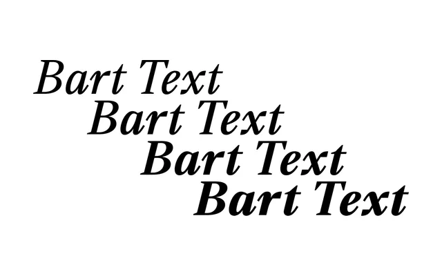 Bart Text specimen from b•v-h type