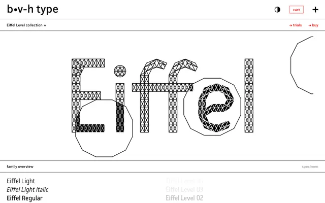 Eiffel Level specimen from b•v-h type