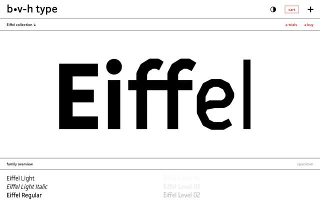 Eiffel specimen from b•v-h type