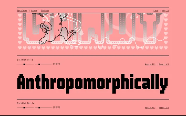 BlahBlah specimen from Cake Type