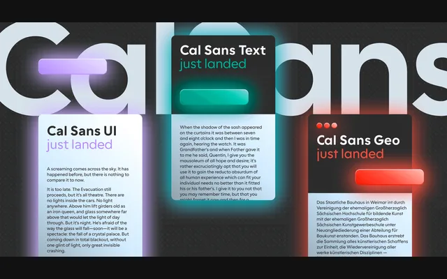 Cal Sans UI specimen from Cal.com