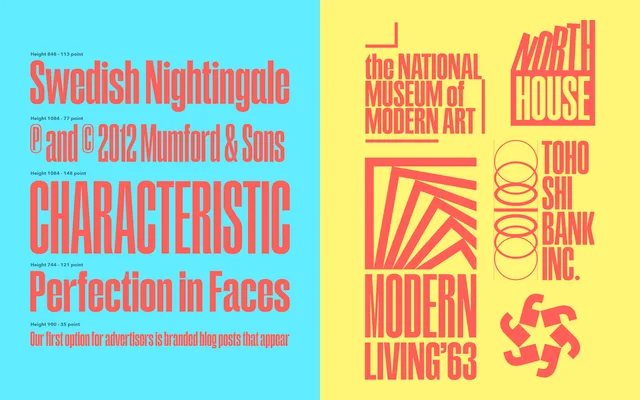 Compilation Grotesk specimen from Calderón