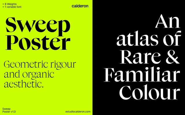 Sweep Poster specimen from Calderón