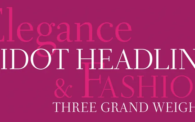 Didot Headline specimen from Canada Type