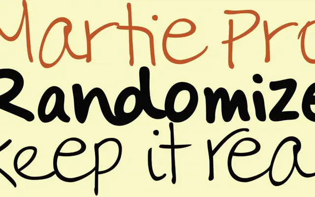 Martie Pro specimen from Canada Type