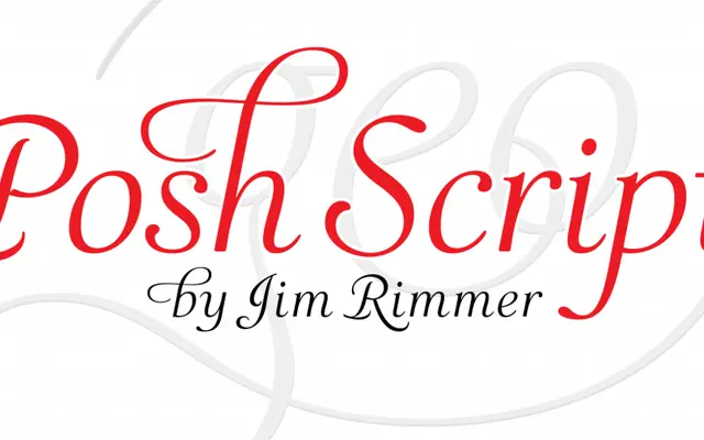 Posh Script specimen from Canada Type