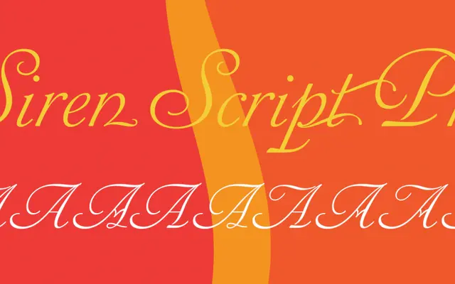 Siren Script Pro specimen from Canada Type