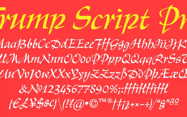 Trump Script Pro specimen from Canada Type