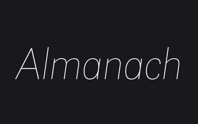 Almanach specimen from Capitalics
