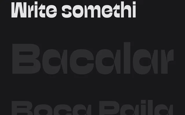 Bacalar PRO specimen from Capitalics