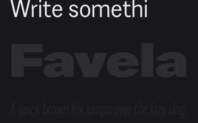 Favela specimen from Capitalics