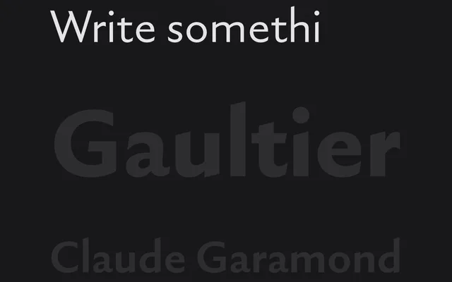Gaultier specimen from Capitalics