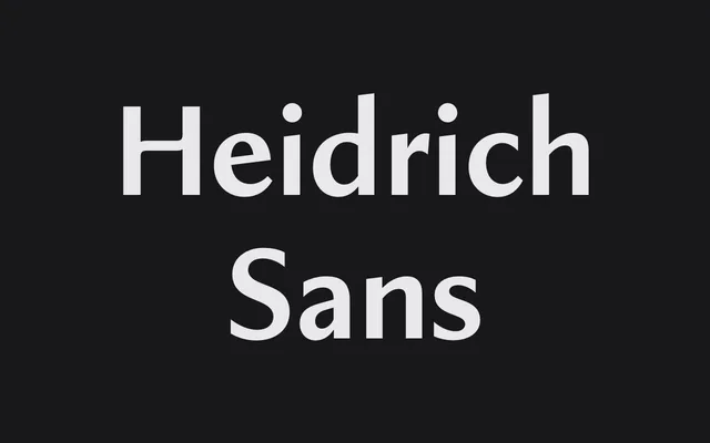 Heidrich Sans specimen from Capitalics