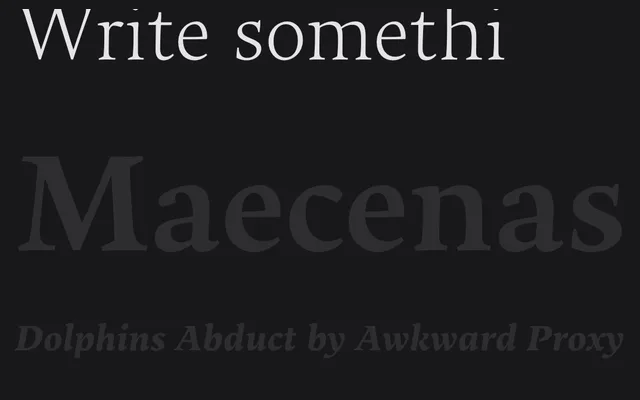 Maecenas specimen from Capitalics