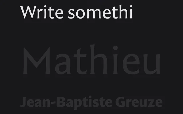 Mathieu specimen from Capitalics